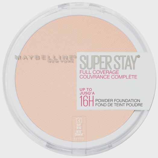 Maybelline Super Stay Full Coverage Powder Foundation Makeup, Matte Finish, Buff Beige, 0.21 oz