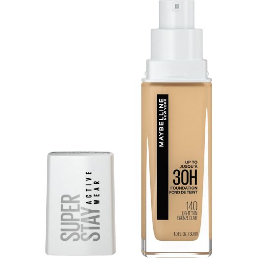 Maybelline Super Stay Longwear Liquid Foundation, Up to 30HR Wear, 140 Light Tan, 1 fl. oz.