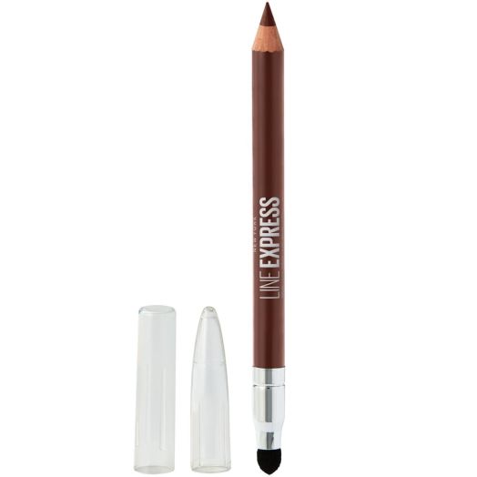 Maybelline Line Express Sharpenable Wood Pencil Eyeliner, BROWNISH BLACK, 0.035 oz