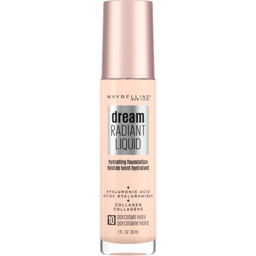 Maybelline Dream Radiant Liquid Medium Coverage Hydrating Foundation, Porcelain Ivory, 1 fl oz