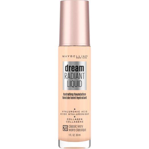 Maybelline Dream Radiant Liquid Medium Coverage Hydrating Foundation, Classic Ivory, 1 fl oz