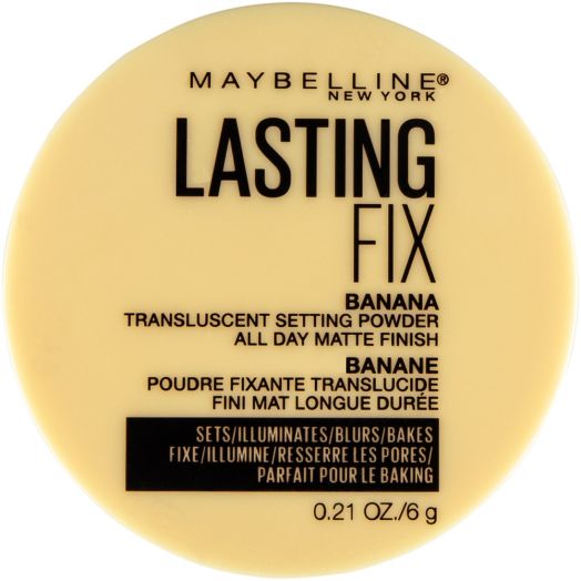 Maybelline Lasting Fix Banana Powder, Loose Setting Powder Makeup, Banana, 0.21 oz.