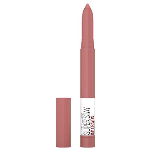 Maybelline Super Stay Ink Crayon Lipstick, Precision Tip Matte Lip Crayon with Built-in Sharpener, Longwear Up To 8Hrs, On The Grind, Purple Mauve Pink, 0.04 oz