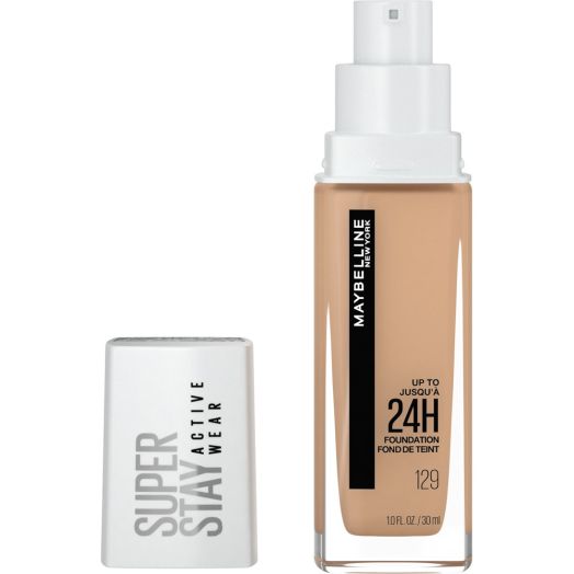 Maybelline Super Stay Longwear Liquid Foundation, Up to 30HR Wear, 129 Medium Beige, 1 fl. oz.