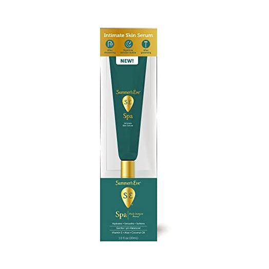 Summer's Eve Spa Daily Intimate Beauty, Luxurious Skin Serum, Post Shave Fragrance Free Women’s Hydrating Serum, 1oz Tube