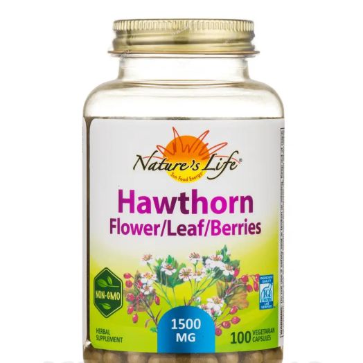 Nature's Life Hawthorn Flower/Leaf/Berries - 100 Vegetarian Capsules