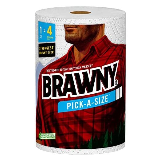 Brawny® Pick-A-Size® Paper Towels, 1 Mega Roll = 4 Regular Rolls