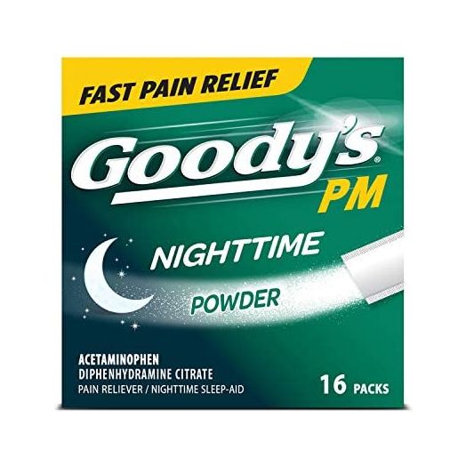 Goody's PM Powders, Pain Reliever + Nighttime Sleep Aid, 16 Count