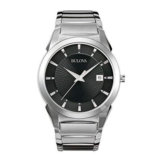 Bulova Classic Quartz Men's Watch, Stainless Steel, Silver-Tone