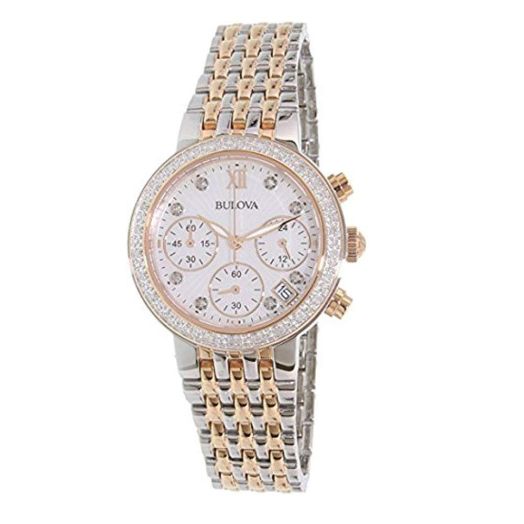 Bulova Two-Tone Rose Gold Diamond Watch