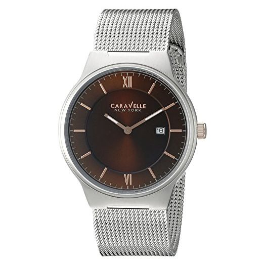 Caravelle New York Men's 45B138 Analog Display Quartz Silver Watch