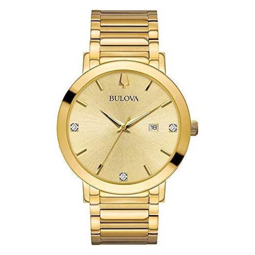 Bulova Modern Quartz Men's Watch, Stainless Steel Diamond