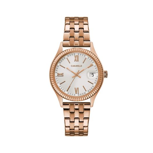 Caravelle by Bulova Ladies' Dress 3-Hand Date Quartz Watch, 32mm