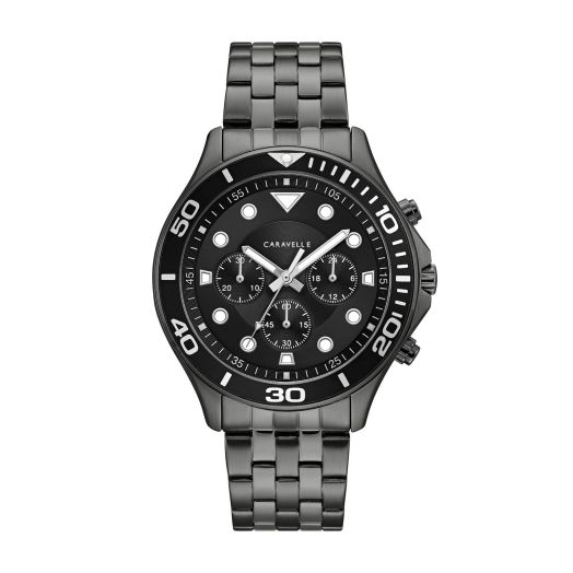 Caravelle by Bulova Sport Chronograph Mens Watch, Stainless Steel Sport , Gray (Model: 45A144)