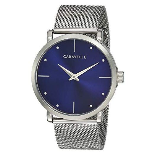 Caravelle by Bulova Men's min/ Max Quartz Stainless Steel Watch with Mesh Bracelet. 42mm Style: 43A149