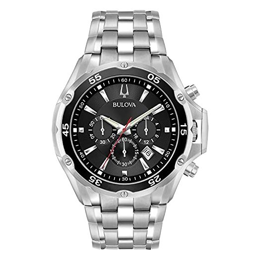 Bulova Men's Classic Sport Stainless Steel 6-Hand Chronograph Quartz Watch