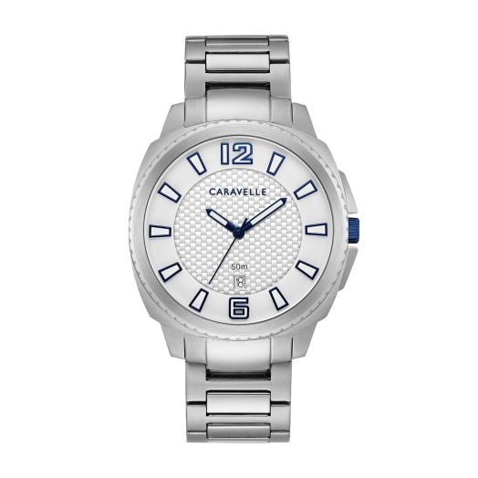 Caravelle by Bulova Sport Quartz Men's Watch, Stainless Steel , Silver-Tone (Model: 43B170)