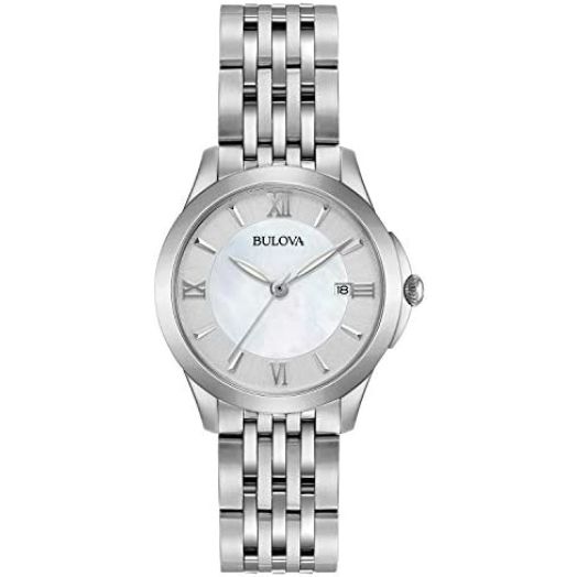 Bulova Classic Quartz Ladies Watch, Stainless Steel , Silver-Tone (Model: 96M151)