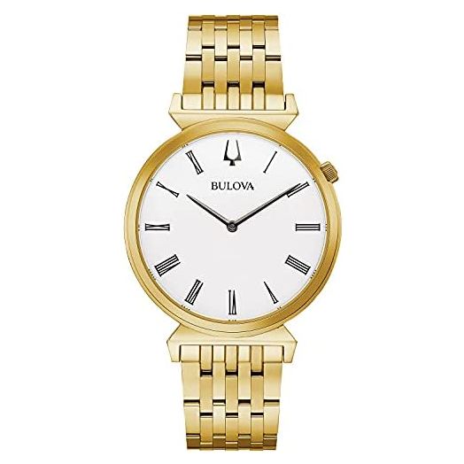 Bulova Mens Regatta Quartz Gold-Tone Stainless Steel Bracelet