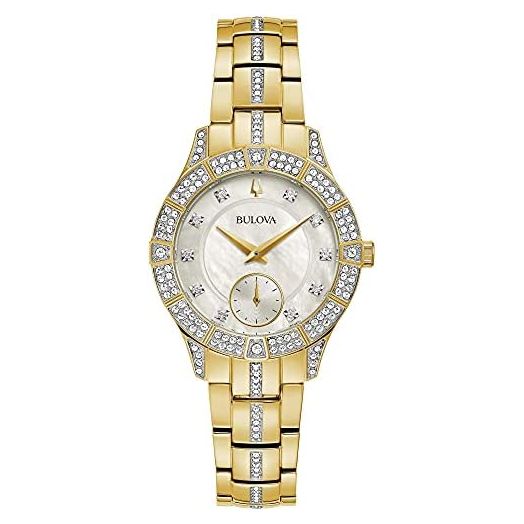 Bulova Gold Tone Stainless Steel Crystal - 98L283