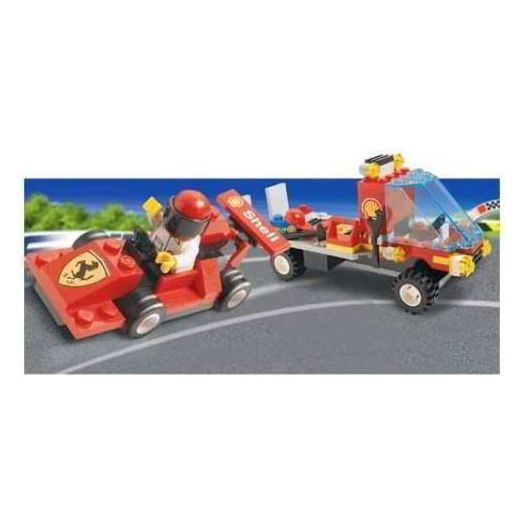 LEGO System Set #1253 Shell Car Transporter with Ferrari Race Car