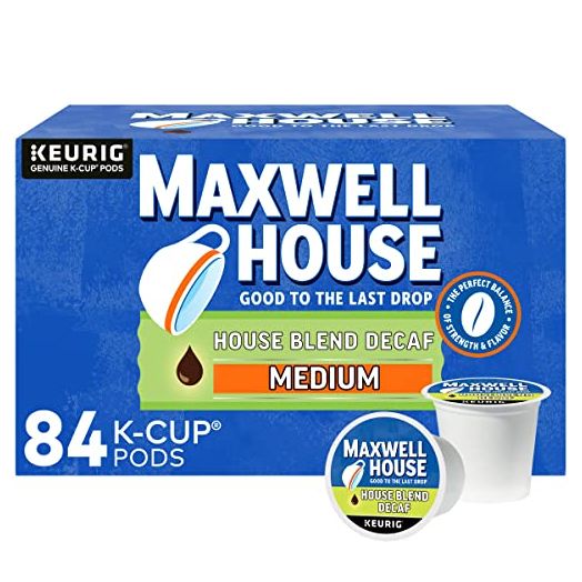 Maxwell House Decaf House Blend Medium Roast K-Cup Coffee Pods (84 ct Box)