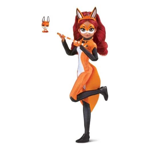 Miraculous Rena Rouge Doll 10.5" Fashion Doll with Accessories and Trixx Kwami by Playmates Toys , Orange