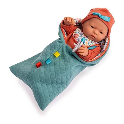 JC Toys - Nature Collection | Original Mini Newborn | Anatomically Correct Real Girl Baby Doll Gift Set | 9.5" All-Vinyl | Made in Spain | Designed by Berenguer | Ages 2+