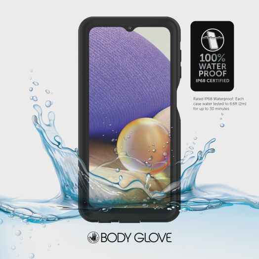 Samsung Galaxy A32 5G Body Glove Tidal Waterproof Phone Case, Clear/Black