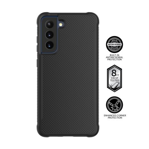 Samsung Galaxy S21 FE 5G Body Glove Textured Gel Phone Case with Built-in Microbial Protection, Black