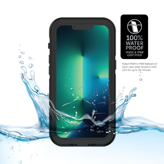 iPhone 13 Pro Max Body Glove Tidal Waterproof Phone Case - Black/Clear