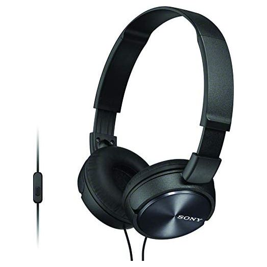 Sony MDR-ZX310AP ZX Series Wired On Ear Headphones with mic, Black