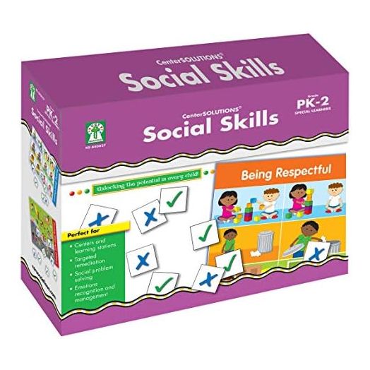 Key Education Social Skills Boxed Game Set, 15 Board Games With Social Emotional Learning Activities, File Folder Social Skills Learning Games for Autism, Preschool, Kindergarten, 1st and 2nd Grade
