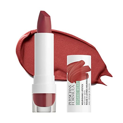 Physicians Formula Organic Wear Natural Lipstick, Spice, Nourishing, Dermatologist Approved, Gluten Free