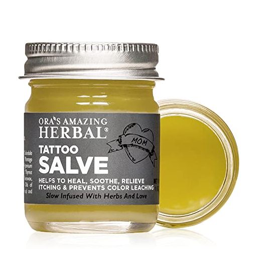 Ora's Amazing Herbal Tattoo Salve, Tattoo Aftercare, Tattoo Balm, Tattoo Healing Ointment, Tattoo Cream