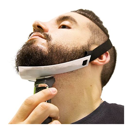 Aberlite FlexShaper, Beard Shaper Neckline Guide, Hands-Free & Flexible, Beard Trimmer Tool, Lineup Stencil Kit (White)