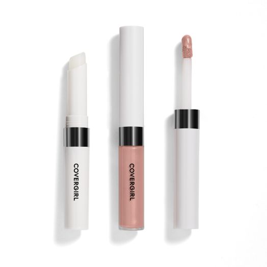 COVERGIRL Outlast All-Day Lip Color Liquid Lipstick And Moisturizing Topcoat, Longwear, Forever Fawn, Shiny Lip Gloss, Stays On All Day, Moisturizing Formula, Cruelty Free, Easy Two-Step Process