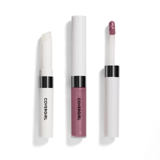 COVERGIRL Outlast All-Day Lip Color Liquid Lipstick And Moisturizing Topcoat, Longwear, Mauve Muse, Shiny Lip Gloss, Stays On All Day, Moisturizing Formula, Cruelty Free, Easy Two-Step Process