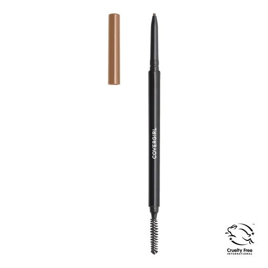 COVERGIRL Easy Breezy Brow Micro-Fine + Define Pencil, 715 Honey Brown, 0.003 oz, Brown Eyebrow Pencil, No Sharpening Needed, Built in Spoolie, Safe for Sensitive Eyes, Removes Easily