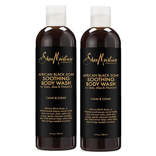Shea Moisture African Black Soap Body Wash | 13 oz | Pack of 2