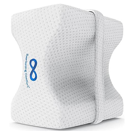 Everlasting Comfort Knee Pillow for Side Sleepers - Leg, Hip, Lower Back Wedge Pillow for Sleeping