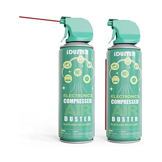 iDuster Compressed Canned Air Duster 152a - Computer Keyboard Cleaner Air Spray, 2 Count