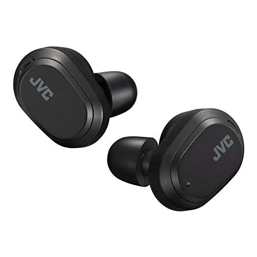 JVC HAA50TB Truly Wireless Earbuds Noise Cancelling Earbuds with Memory Foam Earpieces, 32H Battery Life with Charging Case, Touch & Talk, Bluetooth 5.0, Touch Sensor Control, Waterproof IPX4, Black