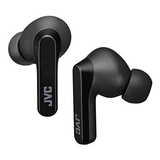 JVC RIPTIDZ True Wireless Headphones with Touch Sensor Operation, Single Ear use, IPX5, Bluetooth 5.1, Long Battery Life (up to 30 Hours) - HAA9TB (Black)