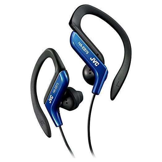Clip Style Headphone Blue Lightweight and Comfortable Ear Clip. Splash Proof Water resistant Powerful Sound with Bass Boost JVC HAEB75BA