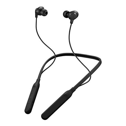 JVC Air Cushion Wireless Earbuds Headphones, Bluetooth 5.0, Water Resistant IPX4, Long Life Battery (up to 24 Hours), 3-Button Remote with mic - HAFX41WB (Bllack)