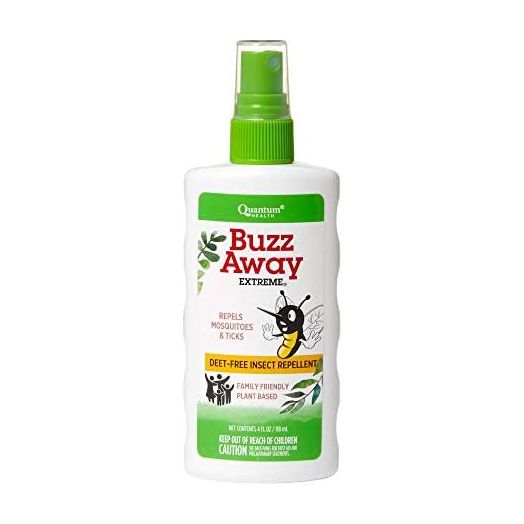 Quantum Health Buzz Away Extreme - DEET-free Insect Repellent, Essential Oil Bug Spray - Small Children and Up, Travel Friendly, 4 Fl Oz