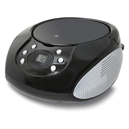 GPX, Inc. Portable Top-Loading CD Boombox with AM/FM Radio and 3.5mm Line In for MP3 Device - Black, Single