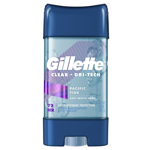 Gillette Antiperspirant Deodorant For Men, Clear Gel, Pacific Tide, 3.8 oz