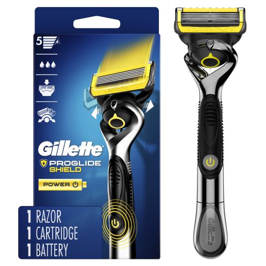 Gillette ProGlide Shield Power Men's Razor Handle and 1 Blade Refill